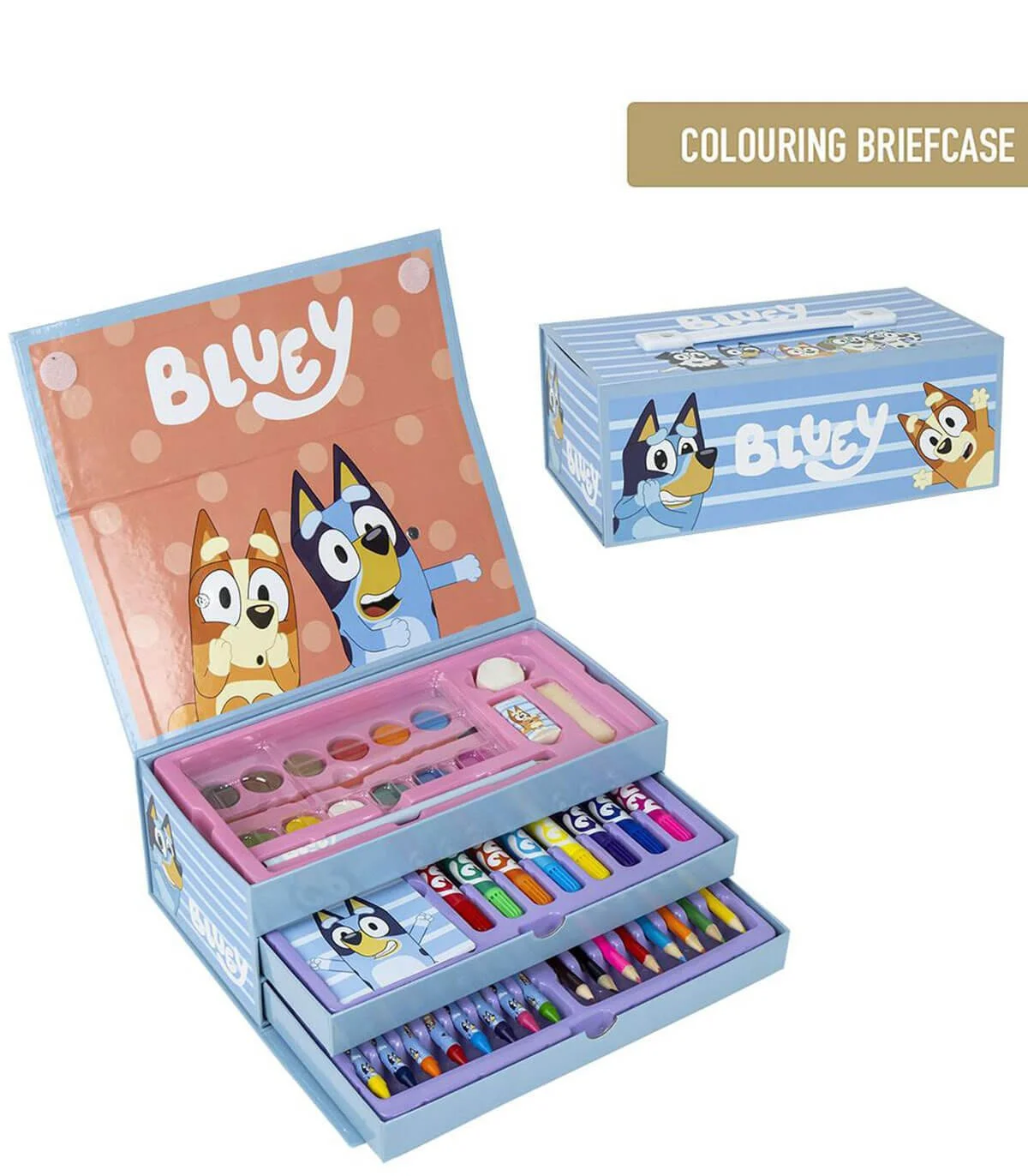 Триетажен куфар за рисуване bluey