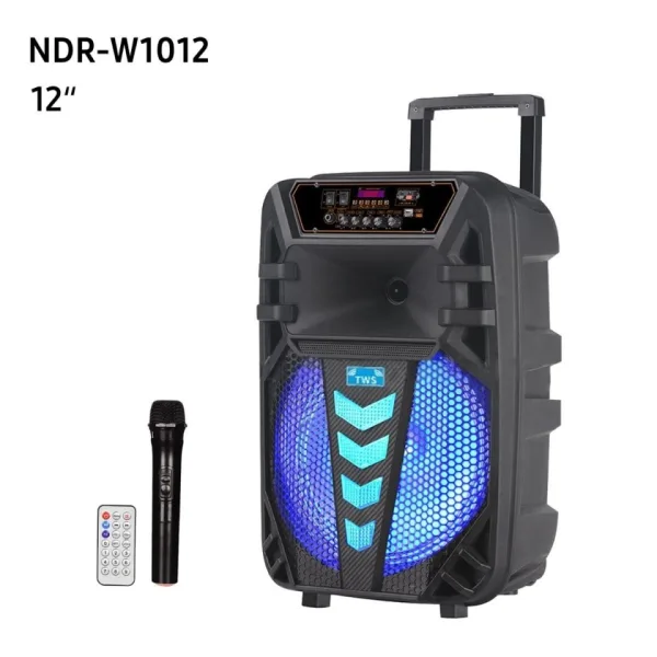 Караоке тонколона 12 инча NDR W1012 с безжичен микрофон — снимка 2