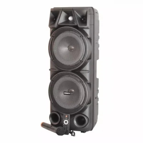 Преносима караоке колона ZQS-8210 2х8 инча микрофон — снимка 2