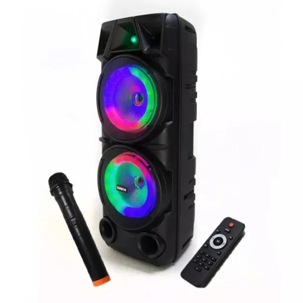 Преносима караоке колона ZQS-8210 2х8 инча микрофон — снимка 3