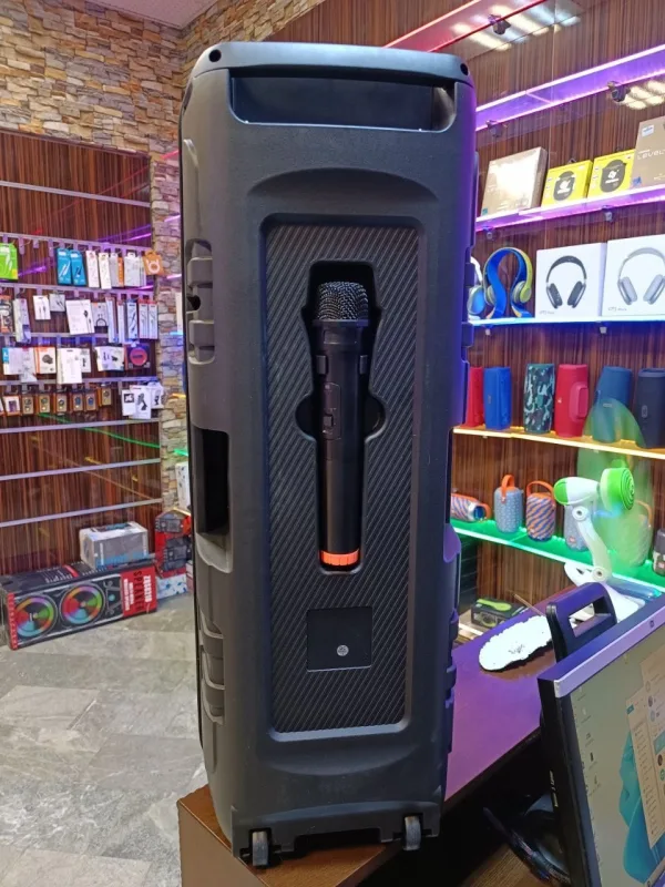 Преносима караоке колона ZQS-8210 2х8 инча микрофон — снимка 6