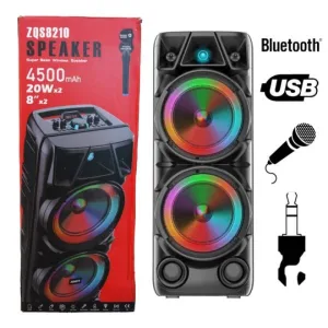 Преносима караоке колона ZQS-8210 2х8 инча микрофон