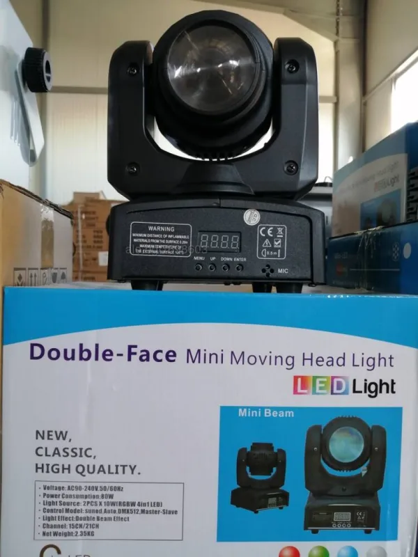 5 LED Moving Head Double - Диско ефект тип BEAM движеща се глава 5 LED — снимка 2