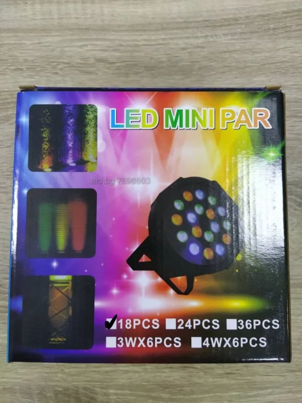 Прожектор - Лед ефект LED Mini PAR 18 RGB LED — снимка 2