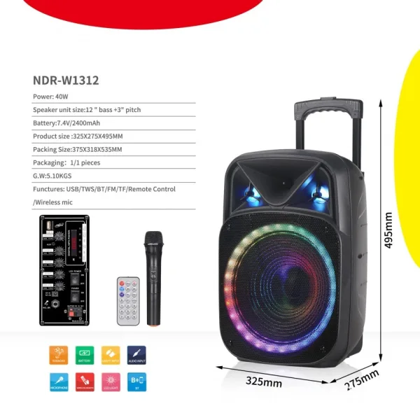 МОЩНА F15 /F 12 -Караоке Тонколона NDR W 1315/NDR W1312 — снимка 5