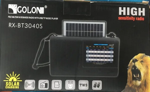 Радиоприемник Golon RX-3040S + соларен панел,BT,USB,TFT — снимка 10