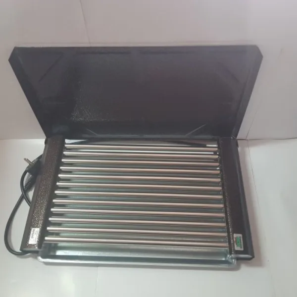 Електрическа скара Крис 1600W, с капак,неръждаеми тръби — снимка 2