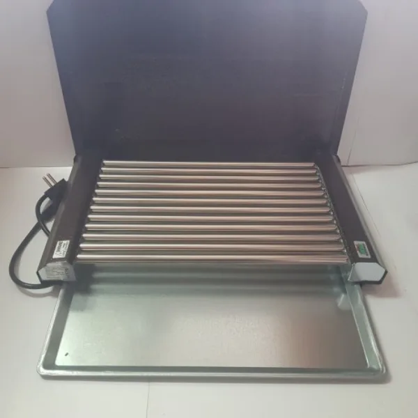 Електрическа скара Крис 1600W, с капак,неръждаеми тръби — снимка 3