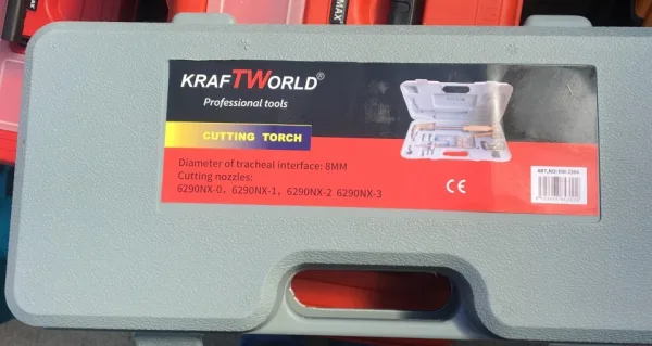 Резак к-т професионален за оксижен KRAFTWORLD с пергел и 4 дюзи — снимка 2