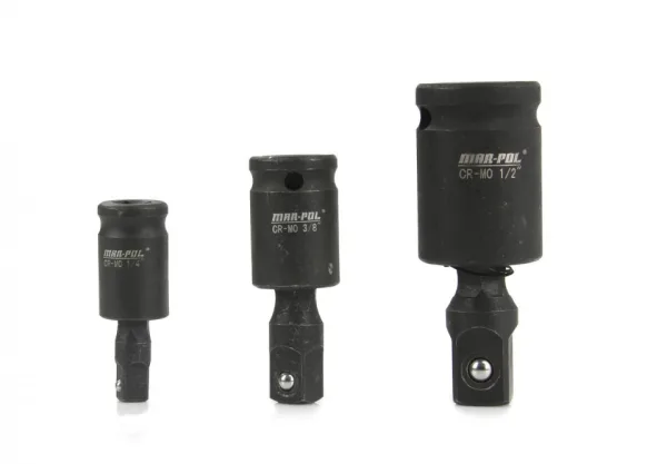 Комплект ударни карета 3 броя ( 1/2″; 1/4″; 3/8″ ) MARPOL — снимка 2