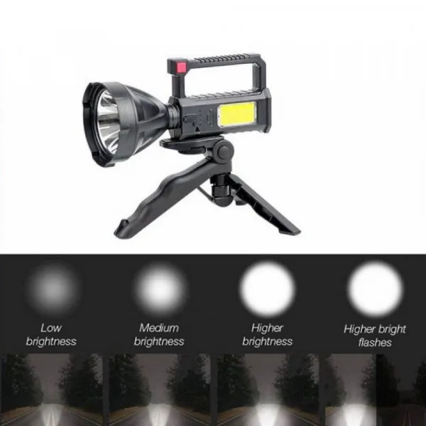 Мощен акумулаторен прожектор със статив BL-832Z - 10W — снимка 3