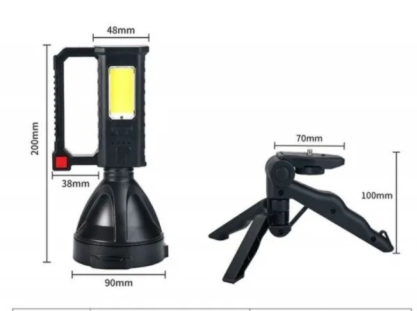 Мощен акумулаторен прожектор със статив BL-832Z - 10W — снимка 8