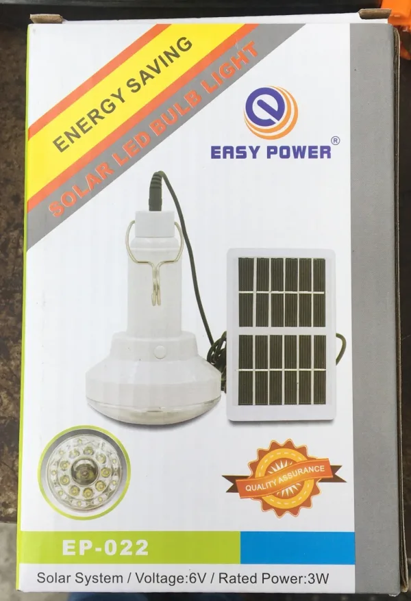 Соларна акумулаторна лампа Led Bulb Light SMD Lamp EP-022 — снимка 2