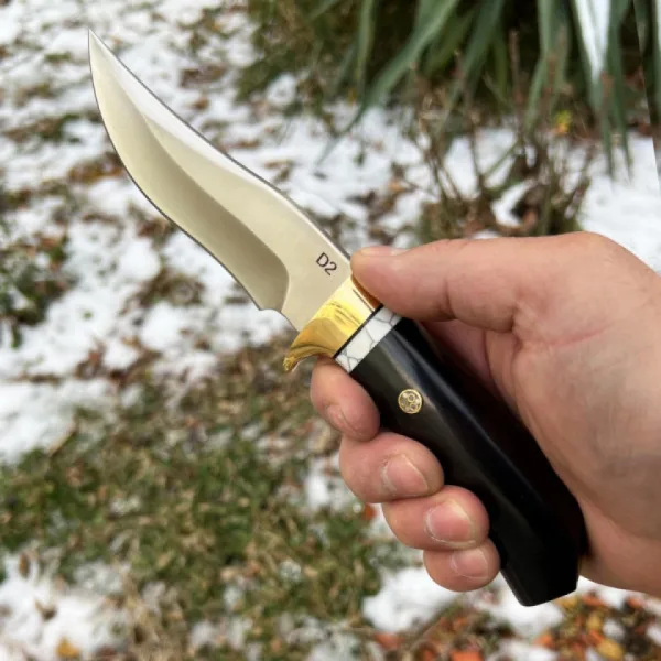 Ръчно изработен ловен нож DER HUNT -D2; 106x218 — снимка 5