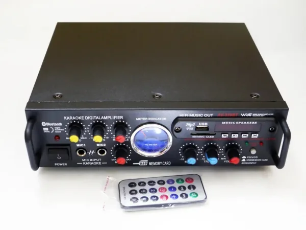 Аудио усилвател UKC AV-339B, караоке, USB порт, SD слот, MP3, FM — снимка 5