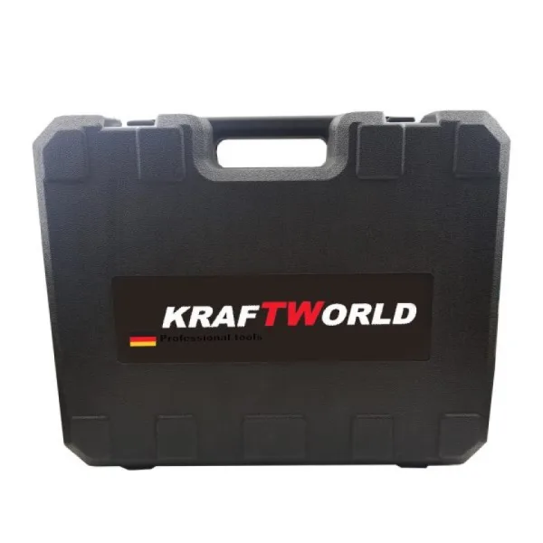 Немски Акумулаторен Безчетков Ъглошлайф KraftWorld 24V + 2 Батерии 6А и Зарядно с Куфар — снимка 3