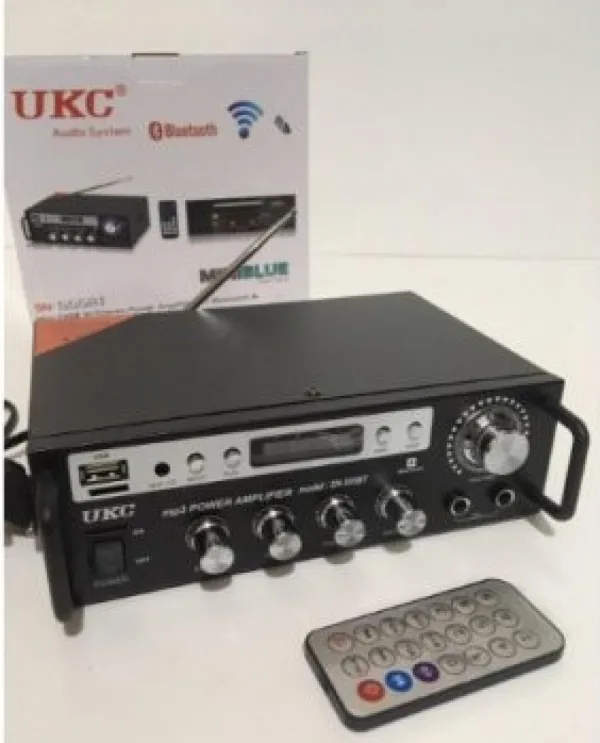 Аудио усилвател + Караоке, BLUETOOTH,FM, USB,MP3,SD UKC-SN-555BT — снимка 2
