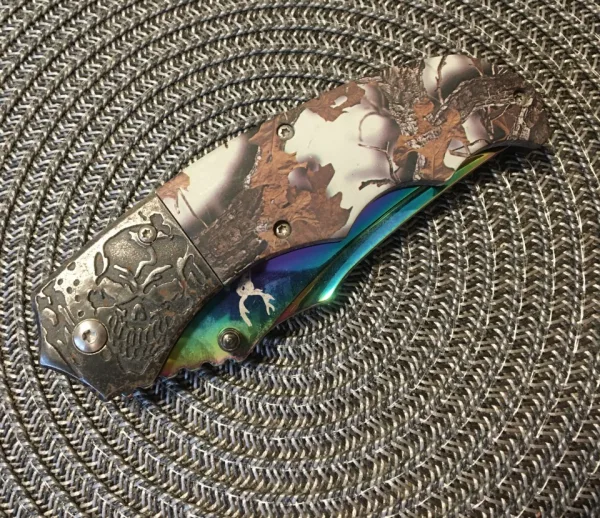 Джобен нож-100x215 mm (фолдър, сгъваем нож) The bone Edge — снимка 5