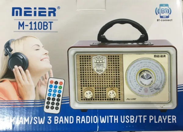 Ретро( Винтидж)Радио Meier M-110BT FM, Bluetooth USB SD AUX — снимка 6