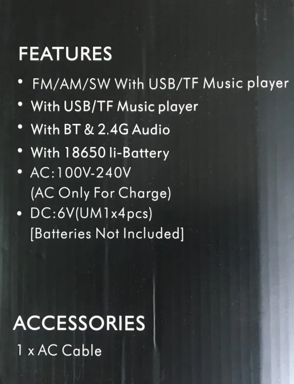 Ретро радио GOLON RX BT 939 Bluetooth Usb Sd , FМ, АМ, SW - Носталджи — снимка 6