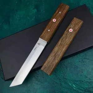 Висок клас японски ТАНТО нож KIBU JP06 WOOD, Стомана D2,HRC 58-60