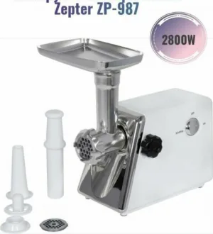 Месомелачка ZEPTER ZP-987,2800 Вт, 1 кг/мин, Аксесоари/oбратен ход