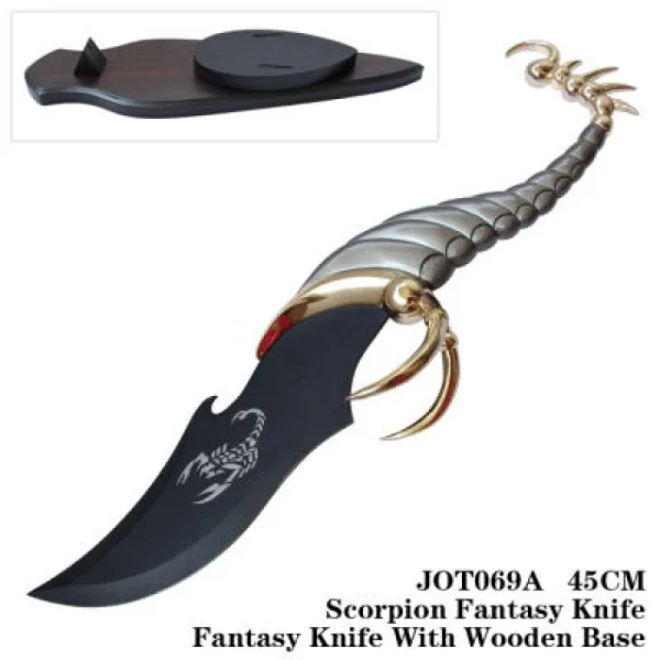 Декоративен нож - Scorpion Hunter Knife на декоративна стойка — снимка 3