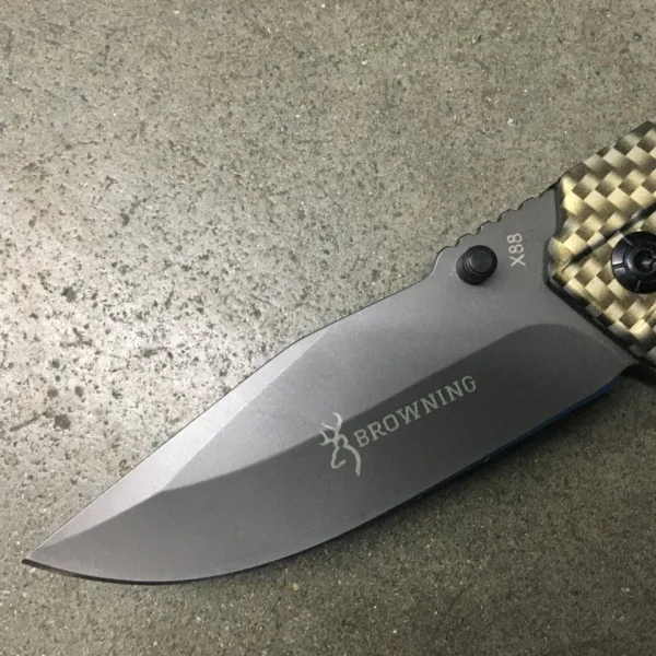 Сгъваем автоматичен нож с титаниево покритие на острието Browning Х 88 — снимка 2