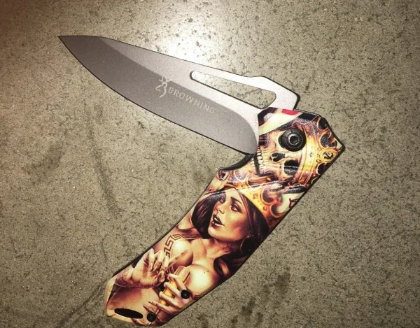 Browning X 89 - Сгъваем автоматичен нож 100x220 — снимка 4