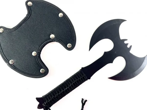 Двуостра брадвичка-Legendary Dark Wing Bat Throwing Axe — снимка 2