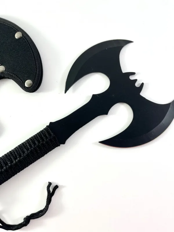 Двуостра брадвичка-Legendary Dark Wing Bat Throwing Axe — снимка 7