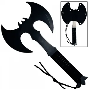Двуостра брадвичка-Legendary Dark Wing Bat Throwing Axe