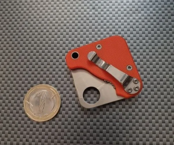 Мини джобно ножче с клипс за колан дизайн тип Spyderco 20х80 — снимка 3