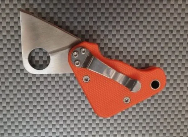 Мини джобно ножче с клипс за колан дизайн тип Spyderco 20х80 — снимка 5