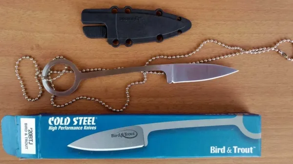 Нож за скрито носене на врата-COLD STEEL -Bird and Trout -57х160 — снимка 3