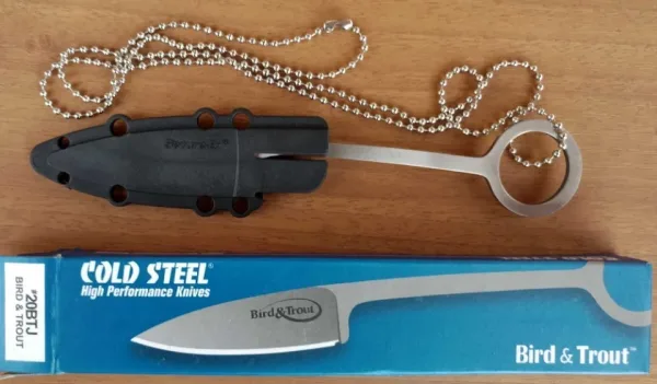 Нож за скрито носене на врата-COLD STEEL -Bird and Trout -57х160 — снимка 4