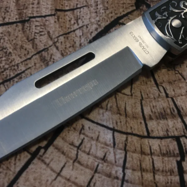 Голям сгъваем джобен нож ПАНТЕРА /ст. 65х13 / 110x265 — снимка 5