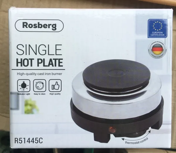 Котлон туристически Rosberg R51445C, 500W, 10 см, 900 грама, Сребрист/черен — снимка 3