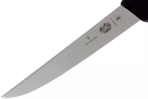 Нож за обезкостяване /месо/ Victorinox - Fibrox, 15 cm, черен 5.6003.15 — снимка 2