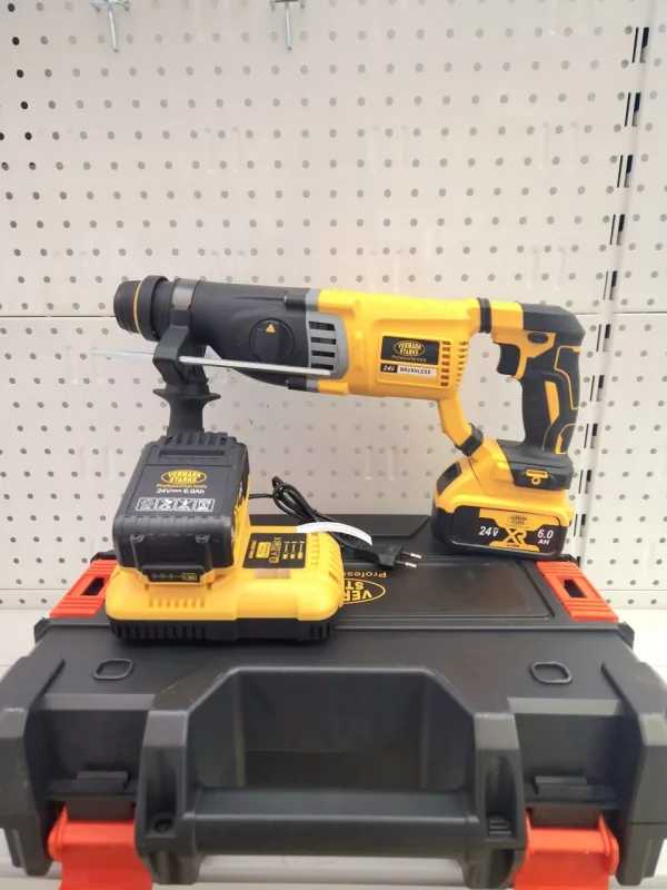 Акумулаторен перфоратор 24V 6 Ah, 2 батерии Vermark Starke (KraftWorld) — снимка 4