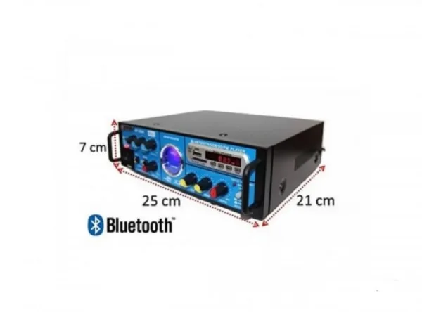 Усилвател Teli BT-288A ,караоке функция , еквалайзер Мp3, USB, SD, FM РАДИО , дистанционно — снимка 4
