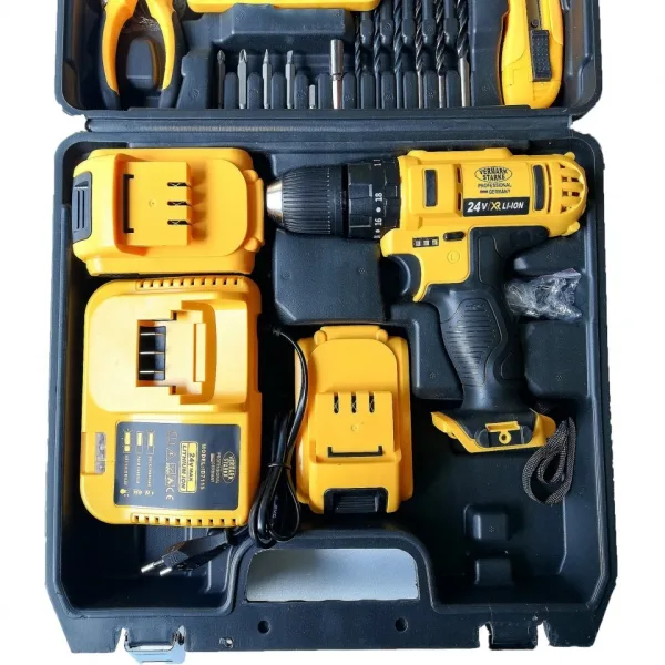 Акумулаторен винтоверт VERMARK STARKE 24V с 2 батерии — снимка 3