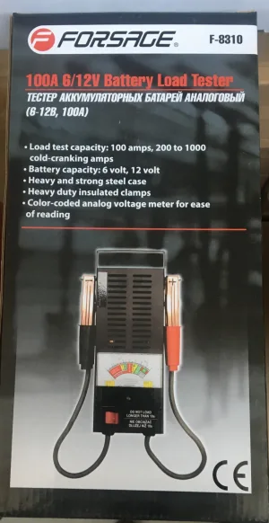 Товарна Вилка - Тестер за акумулатори (6V-12V, 200-1000А) Forsage F-8310