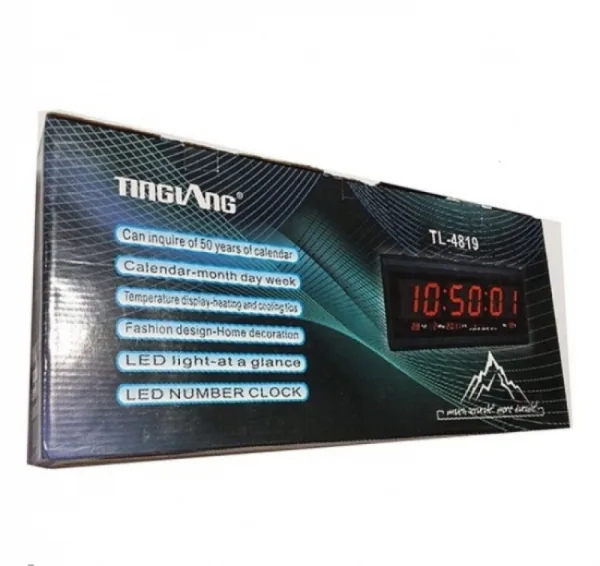 Голям LED електронен часовник Tingiang Tl-4819 — снимка 3