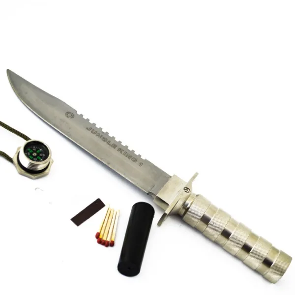 Ловен нож JUNGLE KING А-19 Черен/Бял-220х355 — снимка 4