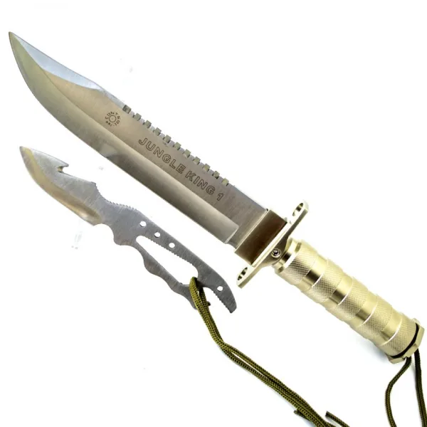 Ловен нож JUNGLE KING А-19 Черен/Бял-220х355 — снимка 5