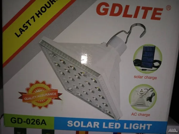 Соларна къмпинг лампа - LED GDLite 025 — снимка 2