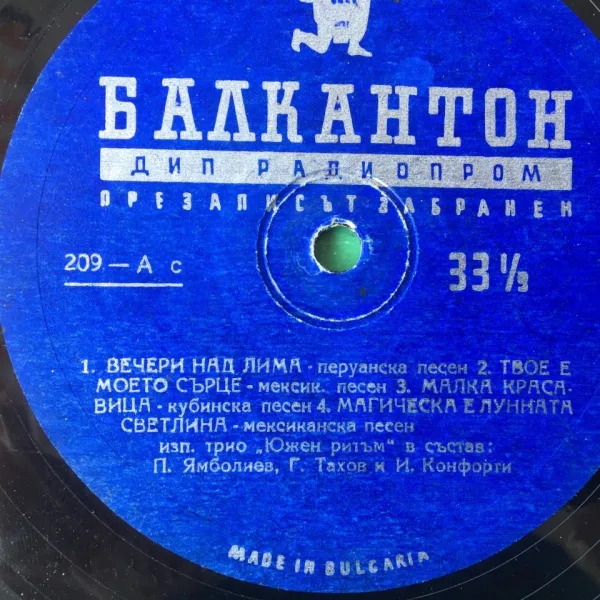 Музика на латинска Америка / Южный Ритм/ БАЛКАНТОН -209 б-с — снимка 2