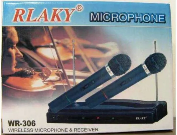 Два безжични микрофона с приемник Модел: RLAKY WM-306 — снимка 2