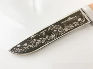 Руски ловен нож Сокол-140х270 Ст 65х13